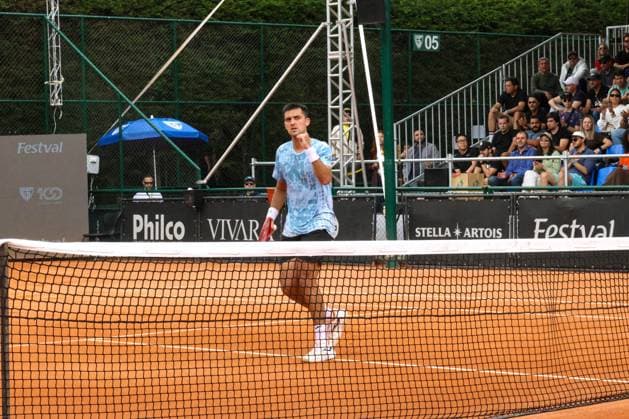 RECORD DATE NOT STATED Justo (Argentina) against Barrios Vera (Chile) in the quarterfinals of the ATP, Tennis Herren Challenger Curitiba. Curitiba (PR), 03 10 2026 - ATP Challenger Curitiba Justo Barrios Vera - Tennis player Tomas Barrios Vera (CH) against Guido Ivan Justo (ARG) valid for the quarterfinals of the ATP Challenger Curitiba, at the Graciosa Country Club on the afternoon of this Saturday, October 3, 2026.(Foto: Edson De Souza Thenews2 imago images) SPO  Copyright: xEdsonxDexSouzax