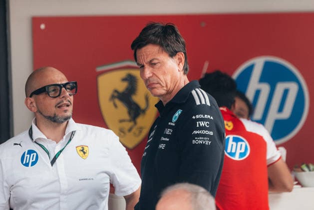 FORMULA 1 GULF AIR BAHRAIN GRAND PRIX IN MALAYSIA 2026 Toto Wolff (Team Principal, Mercedes AMG Petronas F1 Team) at the Ferrari hospitality on race day at the Bahrain GP in Malaysia 2026 04 10 2026