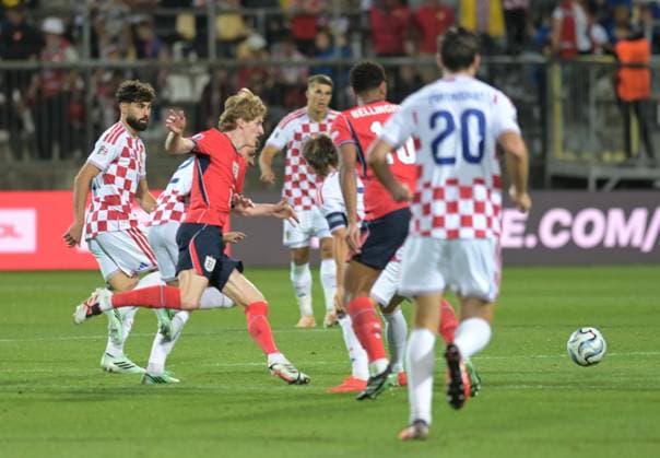 UEFA Nations League League A, Group C, Round 3, 2026–27, soccer match between Croatia and England, Dean Sculac Rujevica Stadium, Rijeka, Croatia, October 3, 2026: Anthony Gordon of England (No. 11) seen in action during the UEFA Nations League League A, Group C, Round 3, 2026–27, soccer match between Croatia and England at Dean Sculac Rujevica Stadium in Rijeka, Croatia, October 3, 2026 Copyright: xBEAUTIFULxSPORTS Stanusicx