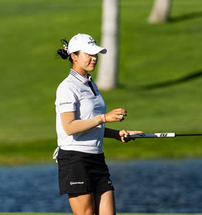 October 3, 2026, Honolulu, Hawaii, USA: INA YOON smiles after making her last put of the 3rd Round on Day 3 of the 2026 Lotte Championship at Hoakalei Country Club, Ewa Beach, Hawaii, USA. Honolulu USA - ZUMAm310 20261003_zsp_m310_067 Copyright: xElliotxMilesx