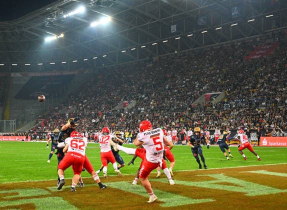 Stadium Overview, General View, Wide Shot, Overview, GFL Bowl, Bowl, German Championship Final between the Dresden Monarchs and the Potsdam Royals, Final, American Football, German Football League, GFL, Dresden, Rudolf Harbig Stadium Dresden, October 3, 2026,