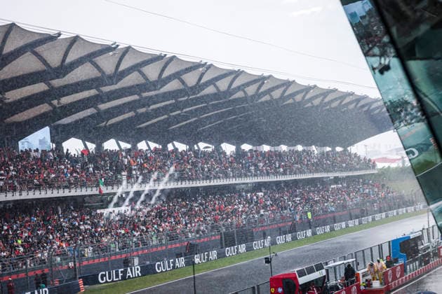 F1 - BAHRAIN GRAND PRIX IN MALAYSIA 2026 Illustration, rain, grandstands during the 2026 Formula 1 Bahrain Grand Prix in Malaysia, 16th round of the 2026 Formula One World Championship, WM, Weltmeisterschaft from October 2 to 4, 2026 on the Sepang International Circuit, in Sepang, Malaysia - SepangMalaysia  Copyright: xXavixBonillax
