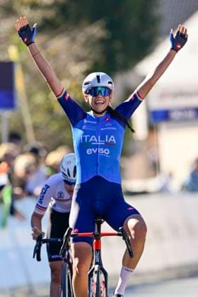 UEC 2026 Road European Championships Ljubljana 04 10 2026 LJUBLJANA, SLOVENIA - OCTOBER 04 : Ballan Azzurra (ITA) wins in front of Lestrade Morgane (FRA) during the Women Junior cycling road race at the 2026 UEC Road European Championships, an UCI Continental Championships cycling race of 66,3 km with start and finish in Sencur on October 4, 2026 in Ljubljana, Slovenia, 04 10 2026 Ljubljana Slovenia  Copyright: xJanxDexMeuleneirx