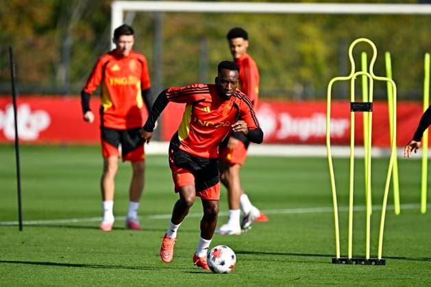 France v Belgium - UEFA Nations League 2026 Media Activities 04 10 2026 TUBIZE, BELGIUM - OCTOBER 04 : Lukebakio Dodi forward of Belgium pictured during a training session ahead of the UEFA Nations League tournament league phase matchday 4 group A1 match between France and Belgium on October 4, 2026 in Tubize, Belgium, 04 10 2026 Tubize Belgium  Copyright: xTomasxSiskx