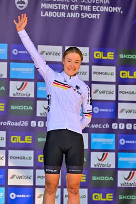 Klara DWORATZEK 3rd Place Road Race Women Juniors UEC Road European Championships 2026 Klara DWORATZEK Germany Third Place Bronze Road Race Women Juniors 66 km October 4, 2026 UEC Road Cycling European Championships 2026 Official 2026 UEC Road European Championships from October 2 to 7, 2026, in Ljubljana and Å enÄ u008Dur, Slovenia