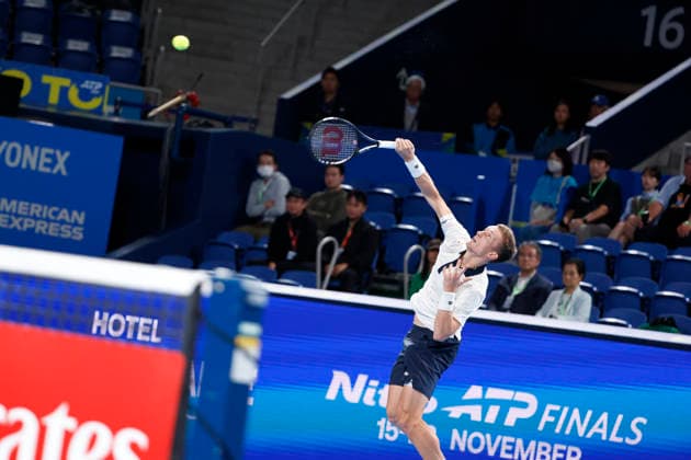 October 4, 2026, Tokyo, Japan: Jiri Lehecka (Czechia) serves against Adolfo Daniel Vallejo (Paraguay) during their quarterfinal match at the Kinoshita Group Japan Open Tennis Championships at Ariake Colosseum in Tokyo. The tournament runs from September 29 to October 6. Lehecka won 6-1, 6-1. Tokyo Japan - ZUMAm191 20261004_aap_m191_146 Copyright: xRodrigoxReyesxMarinx