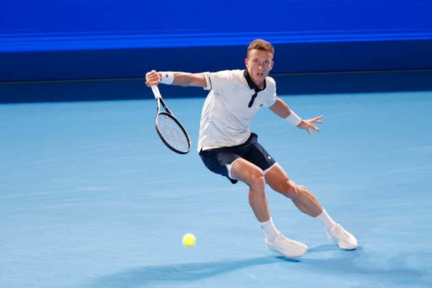 October 4, 2026, Tokyo, Japan: Jiri Lehecka (Czechia) returns a shot against Adolfo Daniel Vallejo (Paraguay) during their quarterfinal match at the Kinoshita Group Japan Open Tennis Championships at Ariake Colosseum in Tokyo. The tournament runs from September 29 to October 6. Lehecka won 6-1, 6-1. Tokyo Japan - ZUMAm191 20261004_aap_m191_149 Copyright: xRodrigoxReyesxMarinx