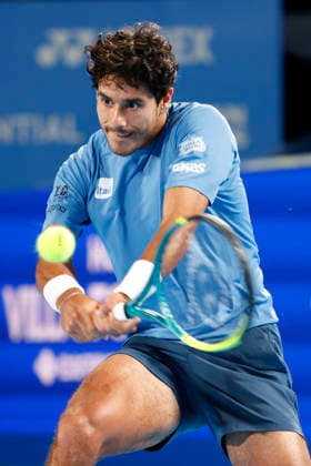 October 4, 2026, Tokyo, Japan: Adolfo Daniel Vallejo (Paraguay) returns a shot against Jiri Lehecka (Czechia) during their quarterfinal match at the Kinoshita Group Japan Open Tennis Championships at Ariake Colosseum in Tokyo. The tournament runs from September 29 to October 6. Lehecka won 6-1, 6-1. Tokyo Japan - ZUMAm191 20261004_aap_m191_158 Copyright: xRodrigoxReyesxMarinx