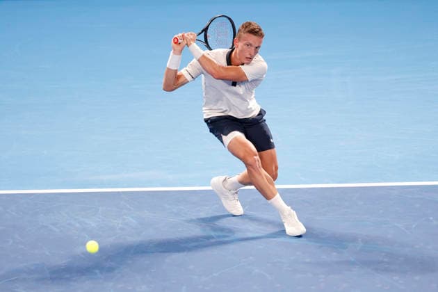 October 4, 2026, Tokyo, Japan: Jiri Lehecka (Czechia) returns a shot against Adolfo Daniel Vallejo (Paraguay) during their quarterfinal match at the Kinoshita Group Japan Open Tennis Championships at Ariake Colosseum in Tokyo. The tournament runs from September 29 to October 6. Lehecka won 6-1, 6-1. Tokyo Japan - ZUMAm191 20261004_aap_m191_157 Copyright: xRodrigoxReyesxMarinx