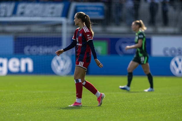 Soccer I Women s I 2026–2027 Season I Bundesliga I VfL Wolfsburg vs. Hamburger SV I October 4, 2026 Camilla Linberg 7, Hamburger SV Cutout, Close-up, Portrait, Single Photo, Single Image, Body Wolfsburg AOK Stadium Lower Saxony Germany Copyright: xLobeca CedricxSiefkerx
