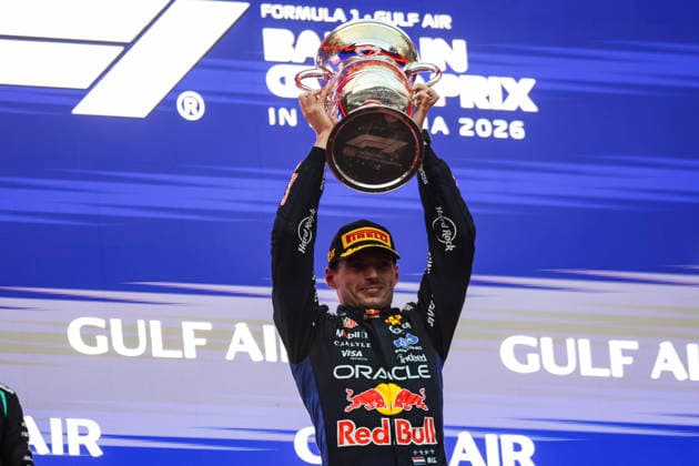 F1 - BAHRAIN GRAND PRIX IN MALAYSIA 2026 VERSTAPPEN Max (nld), Red Bull Racing Ford RB22, portrait podium during the 2026 Formula 1 Bahrain Grand Prix in Malaysia, 16th round of the 2026 Formula One World Championship, WM, Weltmeisterschaft from October 2 to 4, 2026 on the Sepang International Circuit, in Sepang, Malaysia - SepangMalaysia  Copyright: xXavixBonillax