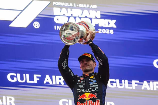 F1 - BAHRAIN GRAND PRIX IN MALAYSIA 2026 VERSTAPPEN Max (nld), Red Bull Racing Ford RB22, portrait podium during the 2026 Formula 1 Bahrain Grand Prix in Malaysia, 16th round of the 2026 Formula One World Championship, WM, Weltmeisterschaft from October 2 to 4, 2026 on the Sepang International Circuit, in Sepang, Malaysia - SepangMalaysia  Copyright: xXavixBonillax
