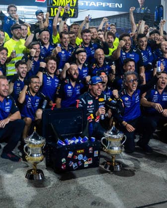 F1 - BAHRAIN GRAND PRIX IN MALAYSIA 2026 VERSTAPPEN Max (nld), Red Bull Racing Ford RB22, portrait Red Bull Racing celebration during the 2026 Formula 1 Bahrain Grand Prix in Malaysia, 16th round of the 2026 Formula One World Championship, WM, Weltmeisterschaft from October 2 to 4, 2026 on the Sepang International Circuit, in Sepang, Malaysia - SepangMalaysia  Copyright: xALBERTOxVIMERCATIx