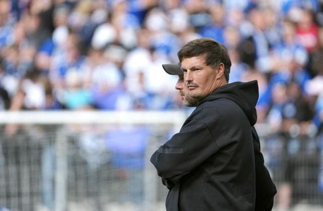 Photo: Coach Merlin Polzin, HSV Soccer Bundesliga, Friendly Match on Sun, Oct. 4, 2026, Hamburger SV vs. FC Copenhagen