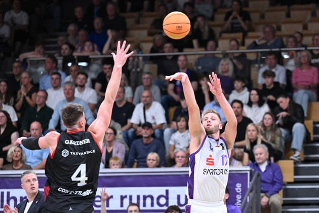 BG Göttingen vs. SBB Börde Baskets Wolmirstedt, October 4, 2026, Göttingen Basketball 2nd Bundesliga, ProA, BG Göttingen vs. SBB Börde Baskets Wolmirstedt, Matchday 3, Sparkassen Arena, Mathis Mönninghoff, BG Göttingen, Göttingen, Lower Saxony, Germany