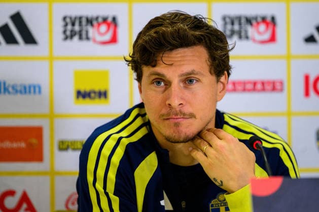 October 4, 2026: Victor Lindelöf of the Swedish men s national soccer team at a press conference on October 4, 2026 in Bucharest. Photo by Ludvig Thunman, BILDBYRAN. Code: LT LT0827. soccer, football, fotball, Nations League, UEFA Nations League, press conference, Sweden, Sweden A, bbeng, soccer, football, fotball, Nations League, UEFA Nations League, press conference press conference Sweden Sweden Sweden A BBENG Copyright: LUDVIGxTHUNMAN BB261004LT065
