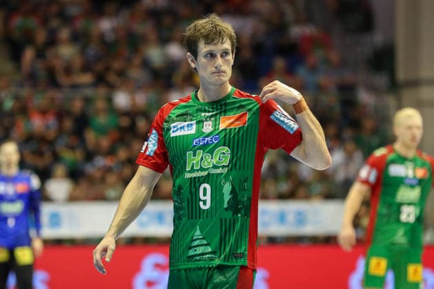 October 4, 2026, xgox, Handball: Opel HBL SC Magdeburg vs. HC Erlangen emspor, from left: Oskar Vind Rasmussen (Magdeburg), 9 (Magdeburg)