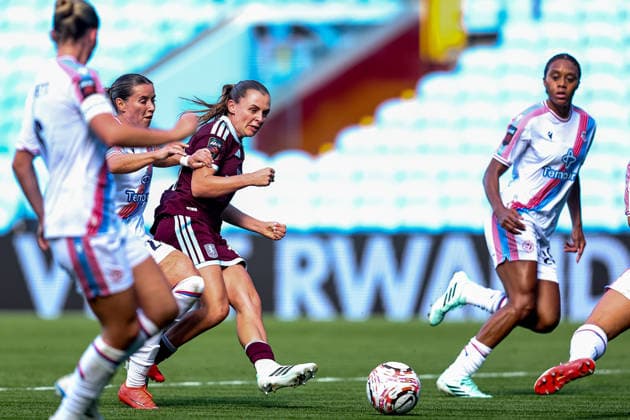 Aston Villa Women v Crystal Palace Women, Women s Super League Aston Villa Women defender Noelle Maritz (16) shoots at goal and shot is saved during the Women s Super League match between Aston Villa Women and Crystal Palace Women at Villa Park, Birmingham, UK on 4 October 2026. Birmingham Villa Park West Midlands UK Editorial use only , Copyright: xManjitxNarotrax PSI-24960-0042