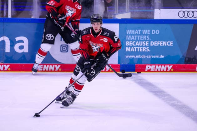 Ingolstadt, Germany, October 4, 2026 PENNY DEL 2026–2027, Game 6: ERC Ingolstadt vs. Kölner Haie. Pictured: Marco Münzenberger (Muenzenberger, KEC) during warm-ups. Copyright: xFotostandx xSchäferx