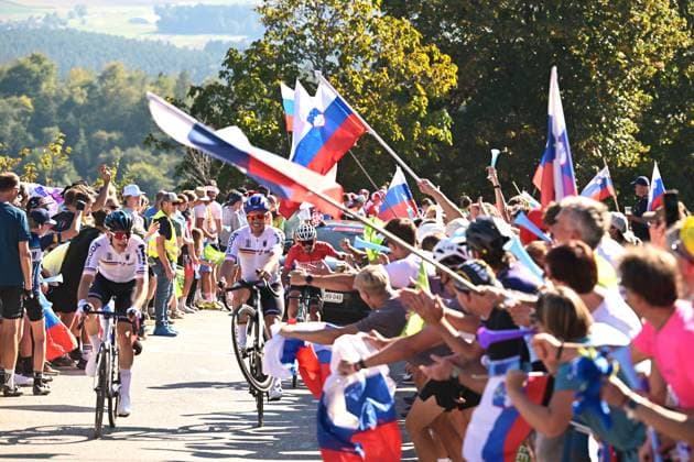 the elite men Road Race race (196,2 km) at the cycling UEC Road European Championships, in Ljubljana, Slovenia Sunday 4 October 2026. The UEC Road European Championships are taking place from 02 to 07 October in Ljubljana, Slovenia. DAVIDxPINTENS  x188703702x