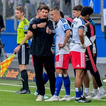 Coach Merlin Polzin Miro Muheim HSV Copenhagen Germany, Hamburg, Volksparkstadion, soccer, Bundesliga 1, friendly, Hamburger SV FC Copenhagen