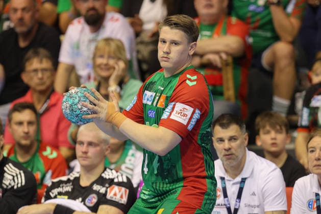 October 4, 2026, xtgx, Opel HBL Handball, SC Magdeburg vs. HC Erlangen emspor, from left: Malte Elze (Magdeburg), 4 (Magdeburg)