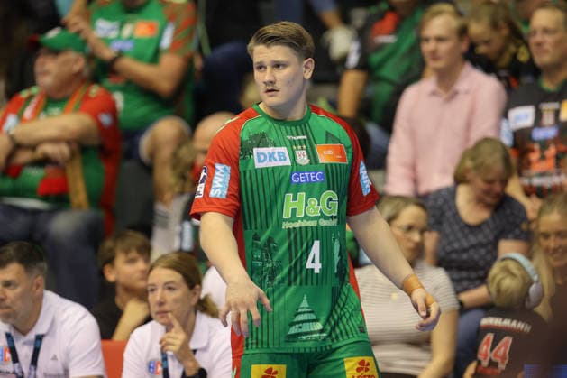 October 4, 2026, xtgx, Opel HBL Handball, SC Magdeburg vs. HC Erlangen emspor, from left: Malte Elze (Magdeburg), 4 (Magdeburg)
