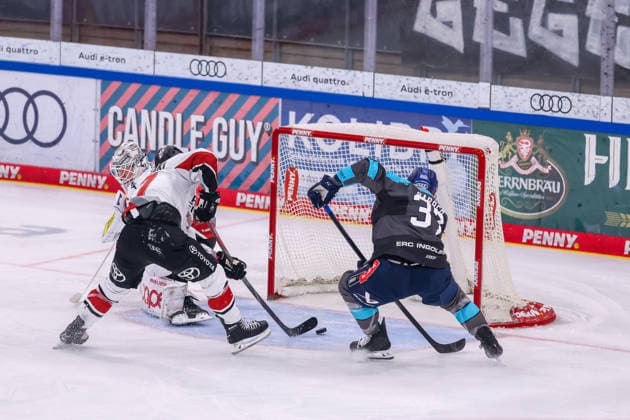 Ingolstadt, Germany, October 4, 2026 PENNY DEL 2026–2027, Game 6: ERC Ingolstadt vs. Kölner Haie. Pictured: Riley Barber of ERC Ingolstadt scores the goal to make it 1–0. Copyright: xFotostandx xSchäferx