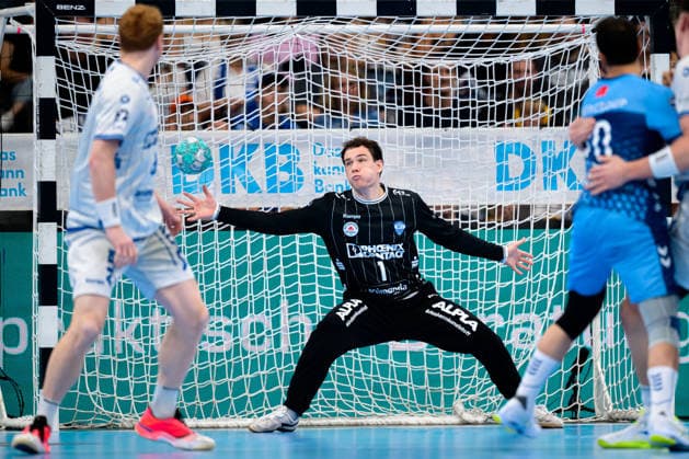 Stuttgart HBL 26 27 TVB Stuttgart TBV Lemgo Goalkeeper Constantin Möstl Moestl TBV Lemgo Bittenfeld Porsche Arena Baden-Württemberg Germany