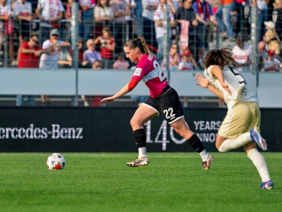 Shot on goal by Adriana Achcinska, VfB Stuttgart, 22 GER, Soccer, VfB Stuttgart vs. 1. FC Union Berlin, Google Pixel Women s Bundesliga, Matchday 6, Stuttgart, 2026–2027 season, October 4, 2026, GER, Soccer, VfB Stuttgart vs. 1. FC Union Berlin, Google Pixel Women’s Bundesliga, Matchday 6, Stuttgart, 2026–2027 season, October 4, 2026, Stuttgart Copyright: xCarstenxSchweringx EP_CSG