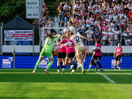 Goal to make it 0–2 by Lina Hausicke, 1. FC Union Berlin, 32 header, GER, Soccer, VfB Stuttgart vs. 1. FC Union Berlin, Google Pixel Women s Bundesliga, Matchday 6, Stuttgart, 2026–2027 season, October 4, 2026 GER, Soccer, VfB Stuttgart vs. 1. FC Union Berlin, Google Pixel Women’s Bundesliga, Matchday 6, Stuttgart, 2026–2027 Season, October 4, 2026 Stuttgart Copyright: xCarstenxSchweringx EP_CSG