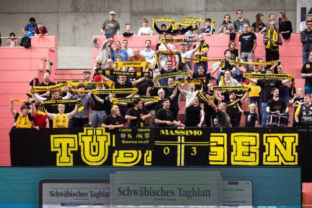 Tigers Tübingen vs. Nuremberg Falcons, Men s, 2nd Bundesliga, Barmer 2 Basketball Bundesliga, Pro A, Matchday 3, 2026–2027 Season, April 10, 2026, Tübingen Fan Section