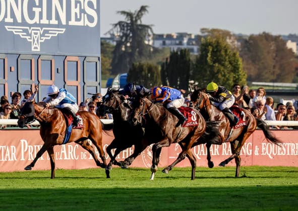 October 4, 2026, Paris, USA: True Love (8) ridden by Ryan Moore wins the Qatar Prix De La Foret (Group 1) during Qatar Prix de lÃ¢â‚¬â ¢Arc de Triomphe Day at Longchamp Racecourse in Paris, France on October 4, 2026. Eclipse Sportswire CSM HORSE RACING 2026: Qatar Prix De LÃ¢â‚¬â ¢Arc De Triomphe Day Longchamp OCT 04  - ZUMAcs17 20261004_faf_cs17_127 Copyright: xSandraxScherningx