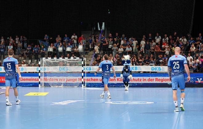 October 4, 2026, Germany, Stuttgart, Opel HBL, 2026–2027 Bundesliga, TVB Stuttgart vs. TBV Lemgo Lippe, Disappointment for TVB
