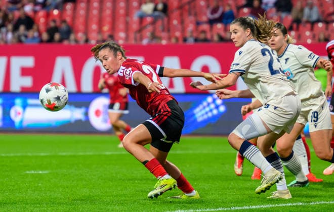 October 4, 2026 Soccer Season 2026–2027 1 Google Pixel Women s Bundesliga Matchday 6 1 FC Nürnberg (FCN) Women s Team TSG 1899 Hoffenheim Sports photo by Zink xwoxzix Julia Pollak 22, 1 FC Nuremberg (FCN) Chiara Marie Hahn 23, TSG Hoffenheim