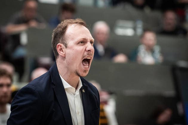 Jacques Schneider, VET CONCEPT Gladiators Trier, Head Coach Schrei GER, MHP Riesen Ludwigsburg vs. VET CONCEPT Gladiators Trier, Basketball Bundesliga, easycredit BBL, Matchday 4, 2026–2027 Season, October 4, 2026, Germany, MHP Riesen Ludwigsburg vs. VET CONCEPT Gladiators Trier, Basketball Bundesliga, easycredit BBL, Matchday 4, 2026–2027 season, October 4, 2026, Ludwigsburg Copyright: xSandyxDinkelackerx EP_SDR