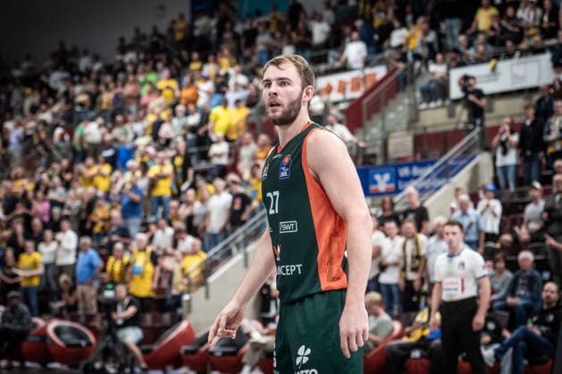 Moritz Krimmer, VET CONCEPT Gladiators Trier, 27 GER, MHP Riesen Ludwigsburg vs. VET CONCEPT Gladiators Trier, Basketball Bundesliga, easycredit BBL, Matchday 4, 2026–2027 Season, October 4, 2026 GER, MHP Riesen Ludwigsburg vs. VET CONCEPT Gladiators Trier, Basketball Bundesliga, easycredit BBL, Matchday 4, 2026–2027 season, October 4, 2026 Ludwigsburg Copyright: xSandyxDinkelackerx EP_SDR
