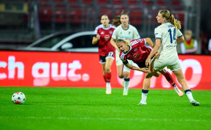 October 4, 2026 Soccer Season 2026–2027 1 Google Pixel Women s Bundesliga Matchday 6 1 FC Nuremberg (FCN) Women s Team TSG 1899 Hoffenheim Sports photo by Zink xwoxzix Louna Lapassouse 99, 1 FC Nuremberg (FCN) Lisa Doorn 14, TSG Hoffenheim