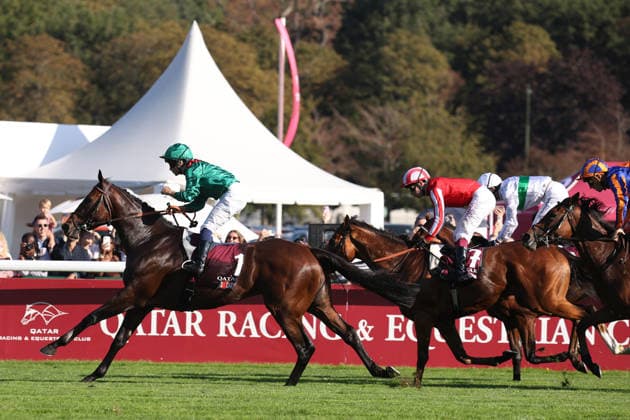 October 4, 2026, xsefx, Equestrian Sports, Horse Racing at Paris Longchamp, Highlights from the Prix de l Arc de Triomphe: Daryz wins the Qatar Prix de l Arc de Triomphe (Group 1, France) under jockey Mickael Barzalona