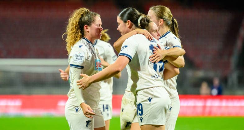 October 4, 2026 Soccer Season 2026–2027 1 Google Pixel Women s Bundesliga Matchday 6 1 FC Nürnberg FCN Club Women s Team TSG 1899 Hoffenheim Sports photo by Zink xwoxzix Goal celebration Cheering Joy after scoringGoal Goal shot for the 1–1 tie by Svenja Julia Fölmli, 19, TSG Hoffenheim