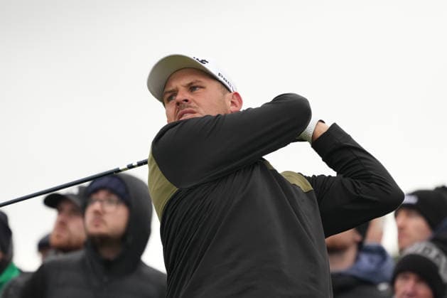 RECORD DATE NOT STATED 4th October 2026; Old Course at St Andrews, St Andrews, Scotland; DP World Tour Golf, Alfred Dunhill Links Championship, Final Day; JC Ritchie plays his tee shot on the 16th hole AlecxBrown