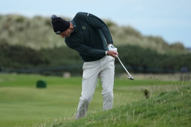 RECORD DATE NOT STATED 4th October 2026; Old Course at St Andrews, St Andrews, Scotland; DP World Tour Golf, Alfred Dunhill Links Championship, Final Day; Adrian Meronk hits his approach shot into the green on the 15th hole AlecxBrown