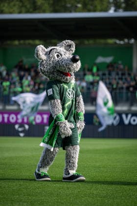 Soccer I Women s I 2026–2027 Season I Bundesliga I VfL Wolfsburg vs. Hamburger SV I October 4, 2026 Wolfi the Mascot, VfL Wolfsburg, AOK Stadium, Wolfsburg, Lower Saxony, Germany Copyright: xLobeca CedricxSiefkerx