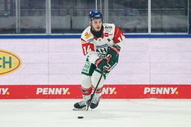 D. J. Busdeker 14 Augsburg Panthers, EHC Red Bull Munich vs. Augsburg Panthers, Matchday 6, Ice Hockey, Penny DEL, October 3, 2026, Munich, Bavaria, Germany Copyright: xkolbert-press ChristianxKolbertx