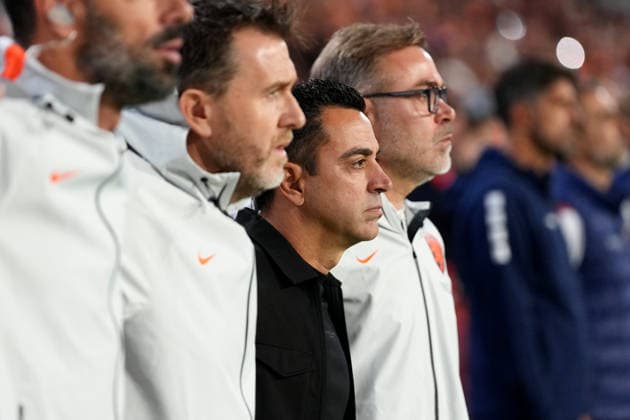 UEFA Nations League: The Netherlands v Serbia Eindhoven - Coach Xavi Hernandez of The Netherlands looks on before the league phase matchday 4 competition round of the 2026 2027 UEFA Nations League season. The match is set between The Netherlands and Serbia at Philips Stadion on 4 October 2026 in Eindhoven, Netherlands. (Hero Images Yannick Verhoeven) Copyright: xYannickxVerhoevenx