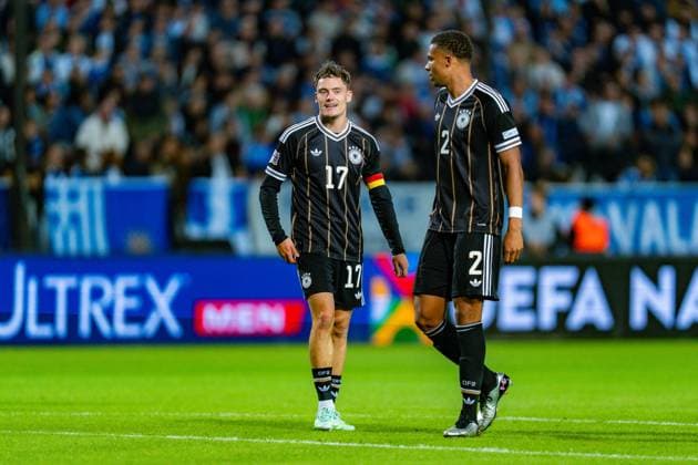 Nations League, Group A, Matchday 4, Greece vs. Germany at Toumba Stadium in Thessaloniki Florian Wirtz (Germany) Malick Thiaw (Germany) Copyright: xBahhoxKarax