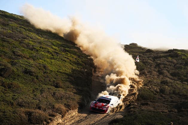 IPA89309010 - ,Driver Takamoto Katsuta and co-driver Aaron Johnston of Team Toyota Gazoo Racing WRT, driving a Toyota GR Yaris Rally1, faced their fourth day of competition during the FIA World Rally Championship WRC, Motorsport Rallye, WM Rally Italia Sardegna 2026 on October 4 in Alghero, Sardinia, Italy  Copyright: xLucaxBarsali IPAxSportx xx IPA89309010