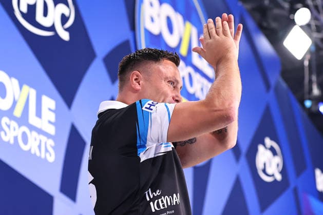 2026 BOYLE Sports World Grand Prix Wales Gerwyn Price enters the arena during the 2026 Boyle Sports World Grand Prix Final at Mattioli Arena, Leicester, United Kingdom on 4 October 2026 Credit: Ryan Crockett Every Second Media Editorial use only. All images are copyright Every Second Media Limited. No images may be reproduced without prior permission. Copyright: xIMAGO EveryxSecondxMediax ESM-2198-0029 RyanxCrockettx xEveryxSecondxMediax