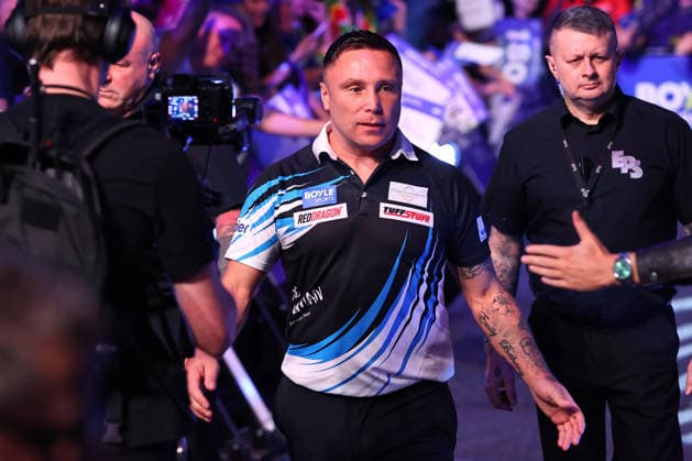 2026 BOYLE Sports World Grand Prix Wales Gerwyn Price enters the arena during the 2026 Boyle Sports World Grand Prix Final at Mattioli Arena, Leicester, United Kingdom on 4 October 2026 Credit: Ryan Crockett Every Second Media Editorial use only. All images are copyright Every Second Media Limited. No images may be reproduced without prior permission. Copyright: xIMAGO EveryxSecondxMediax ESM-2198-0026 RyanxCrockettx xEveryxSecondxMediax