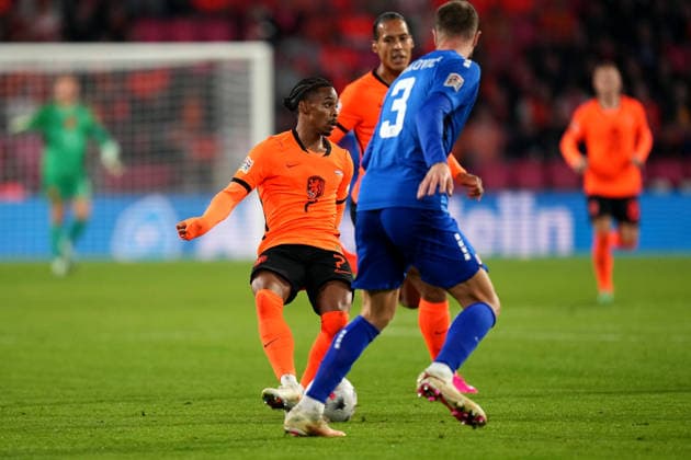 UEFA Nations League: The Netherlands v Serbia Eindhoven - Crysencio Summerville of The Netherlands passes the ball during the league phase matchday 4 competition round of the 2026 2027 UEFA Nations League season. The match is set between The Netherlands and Serbia at Philips Stadion on 4 October 2026 in Eindhoven, Netherlands. (Hero Images Yannick Verhoeven) Copyright: xYannickxVerhoevenx